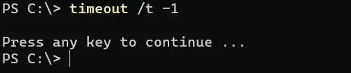 powershell premi un tasto per continuare - output 7
