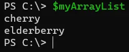 remover item de array do powershell - saída 4