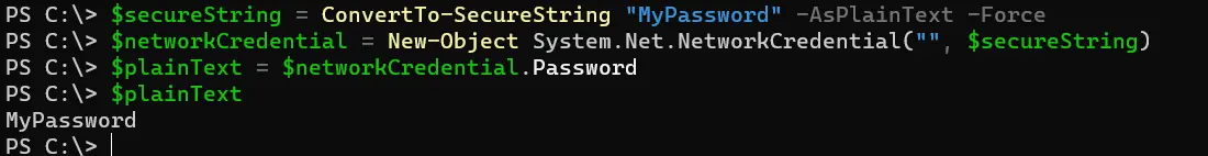 powershell securestring to plain text - output 3