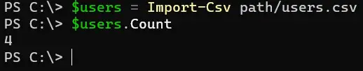 read csv files to array in powershell - output 4