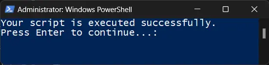 run a powershell script from a batch file - output 5