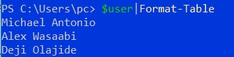 user variable