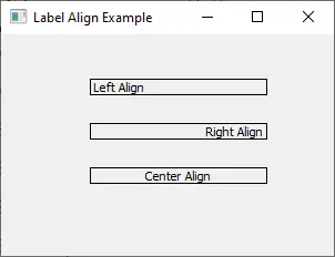 PyQt5 Label Alignment