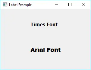 PyQt5 Label Set Font