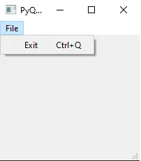 PyQt5 Menubar Basic