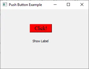 PyQt5 Push Button_setStyleStyleSheet Esempio