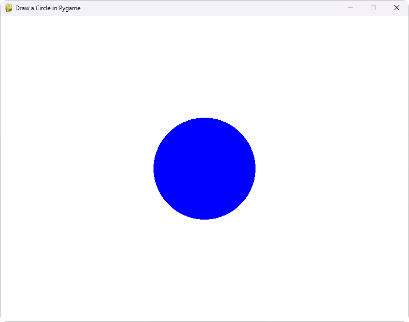 Draw a Circle in Pygame - Output