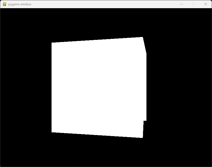 Pygame Creating a Basic 3D Cube