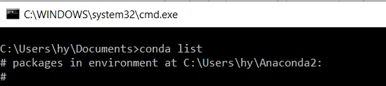 conda list