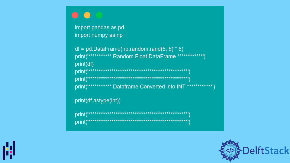 Pandas DataFrame で浮動小数点数 float を整数 int に変換する方法