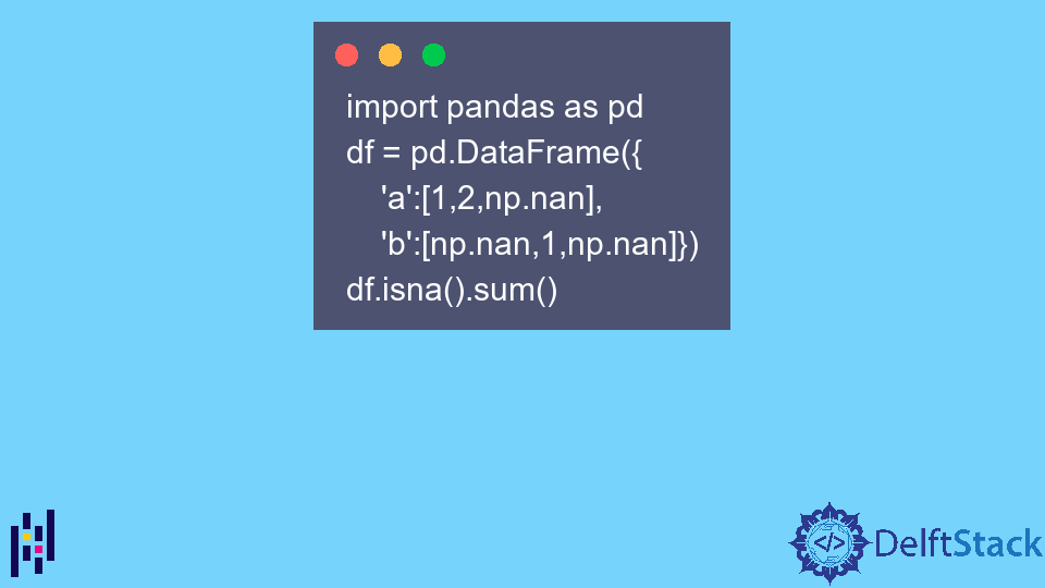 Pandas Dataframe 의 열에서 NaN 발생 횟수를 계산하는 방법