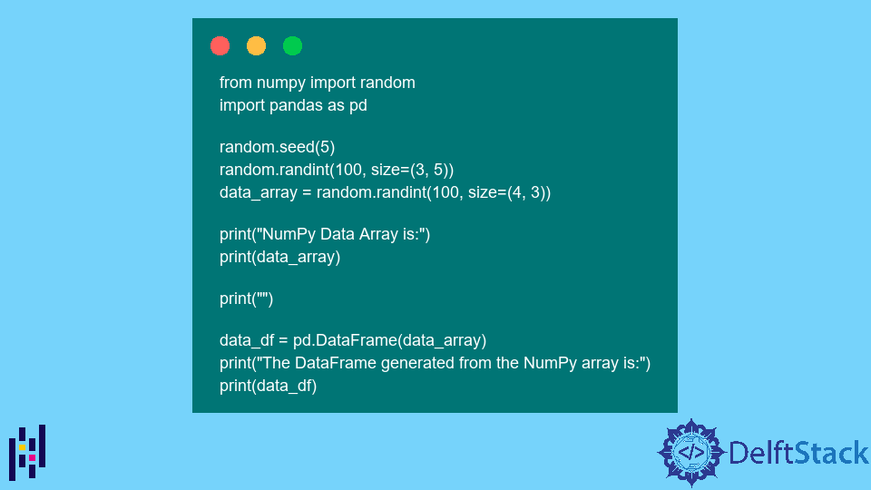 Convert NumPy Array to Pandas DataFrame