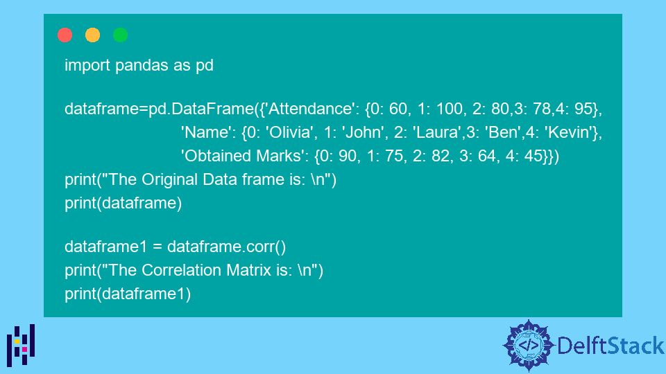 Pandas DataFrame.corr() Function