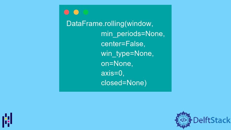 Pandas DataFrame.rolling()関数