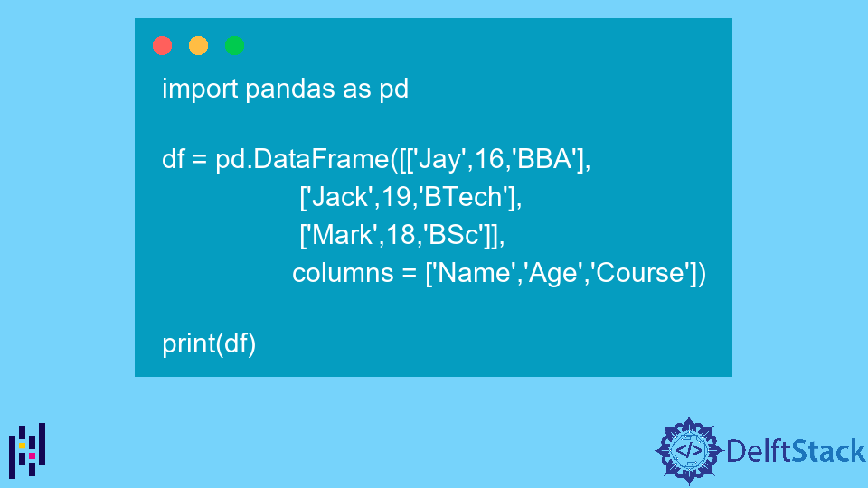 Converti Pandas DataFrame in JSON