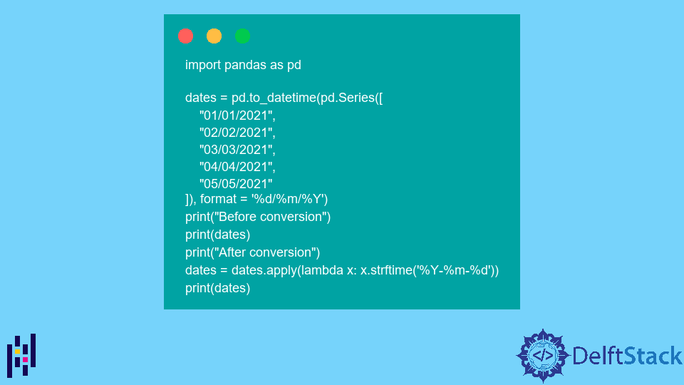 Convert a Pandas Series of Datetime to String in Python