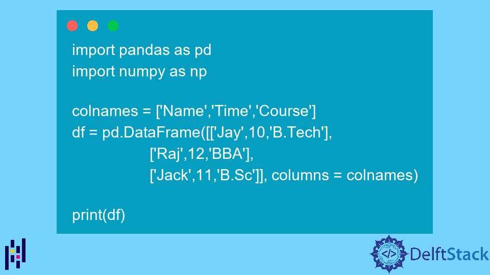 Imposta colonne come indice in Pandas Dataframe