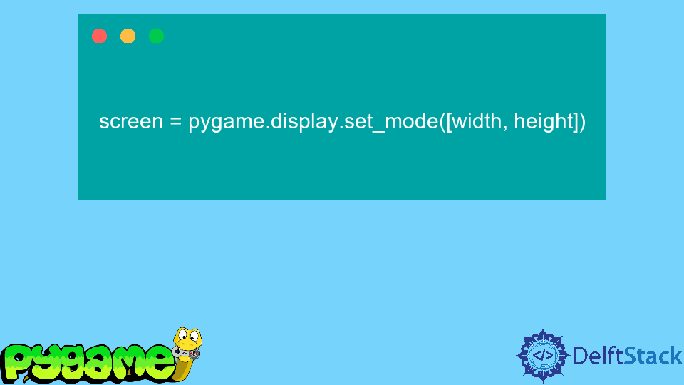 pygame.display.set_mode dans Pygame