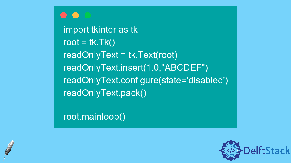 Tkinter Text ウィジェットを読み取り専用にする方法