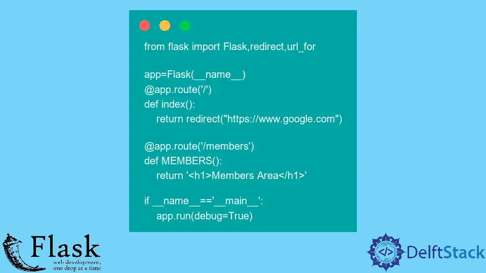 How to Redirect in Python Flask