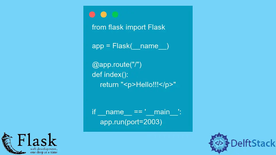 How to Set Port in Flask