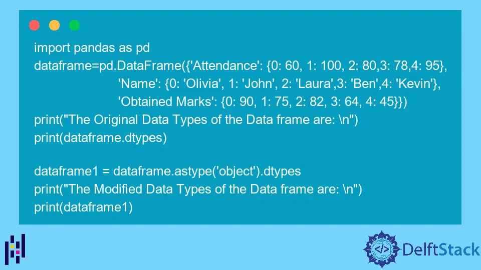 Pandas DataFrame.astype() Function