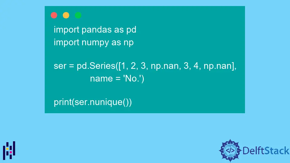 Pandas シリーズ Series.nunique()関数