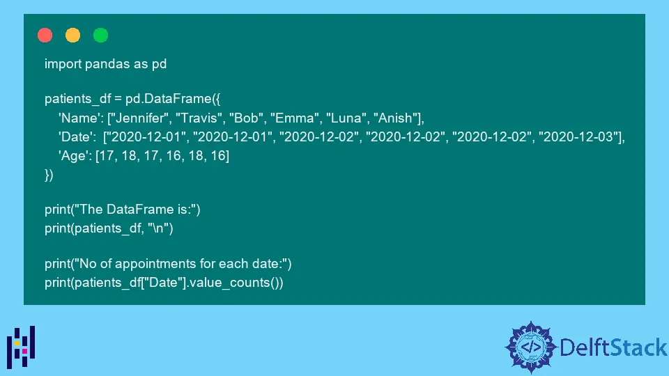 Pandas DataFrame 的唯一值计数