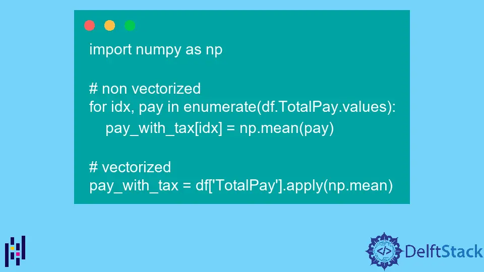 How to Vectorize a Function in Pandas