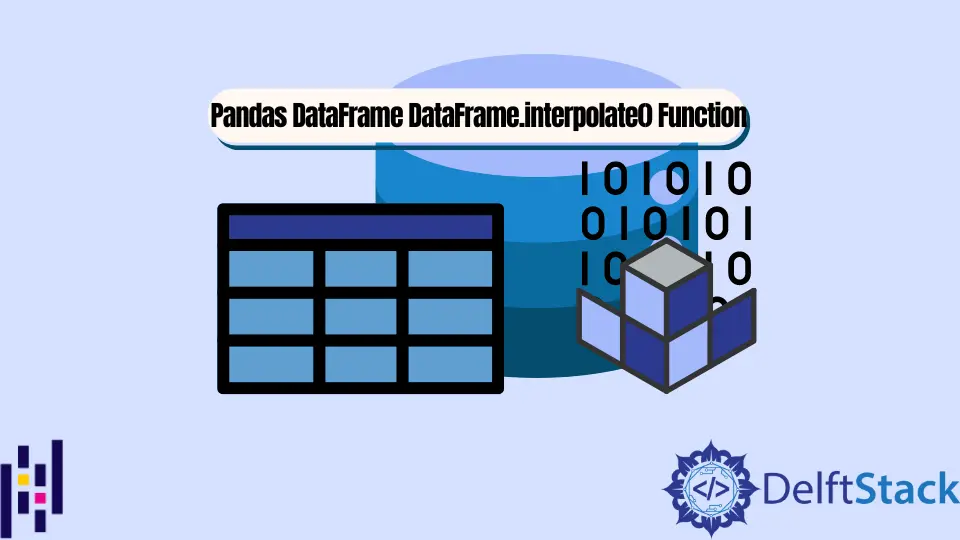 Fonction Pandas DataFrame DataFrame.interpolate()