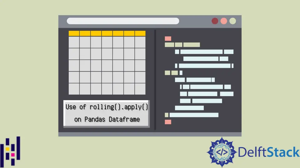 How to Use of rolling().apply() on Pandas Dataframe and Series