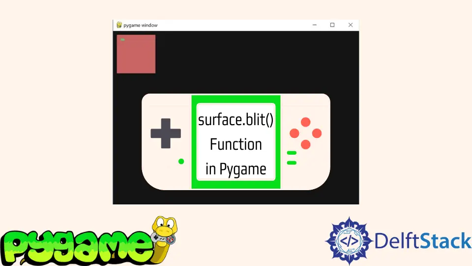 Pygame의 surface.blit() 함수