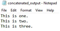 Concatenate Files - Output 3