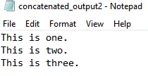 Concatenate Files - Output 4