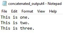 Concatenate Files - Output 6
