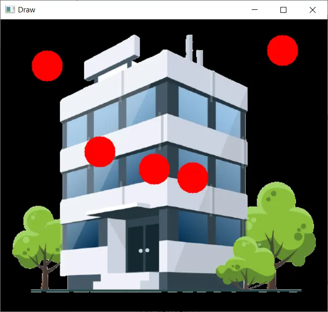 Dibuja formas (círculo) en la imagen usando opencv python