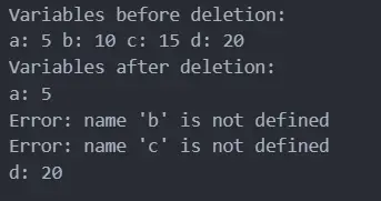 How to clear variables in IPython - output 3