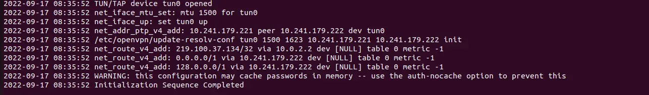 Initialization Sequence Competed