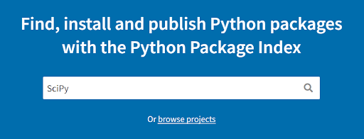 Search the package we want to install
