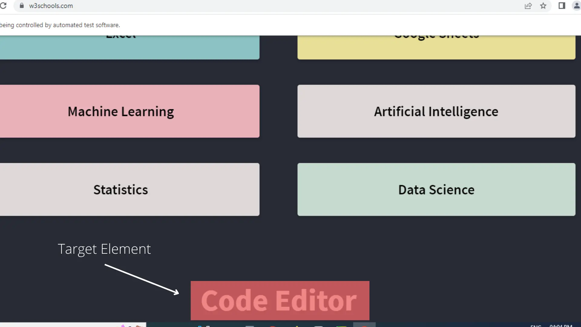 Import Driver and Fetching Target Element