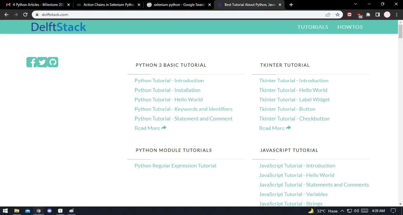 selenium python의 actionchains