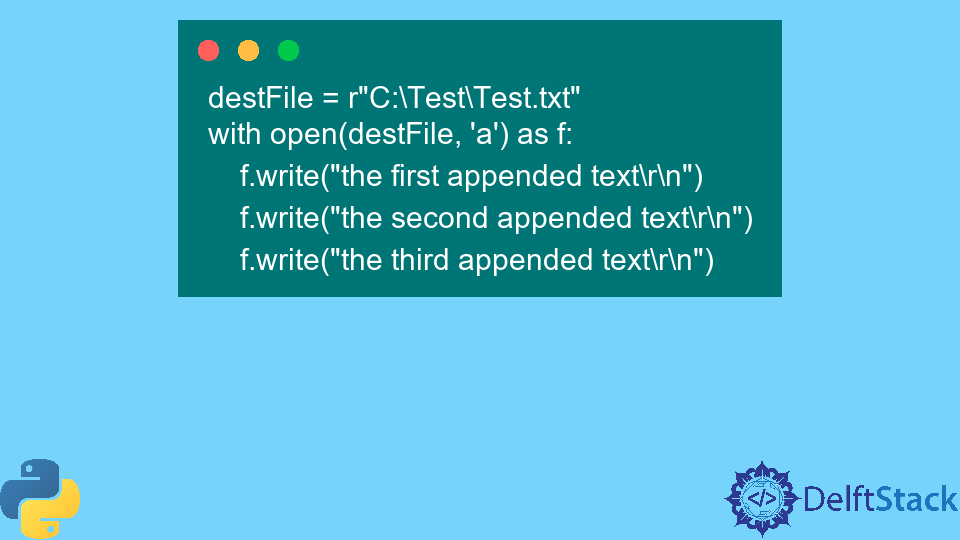 Append Text to a File in Python