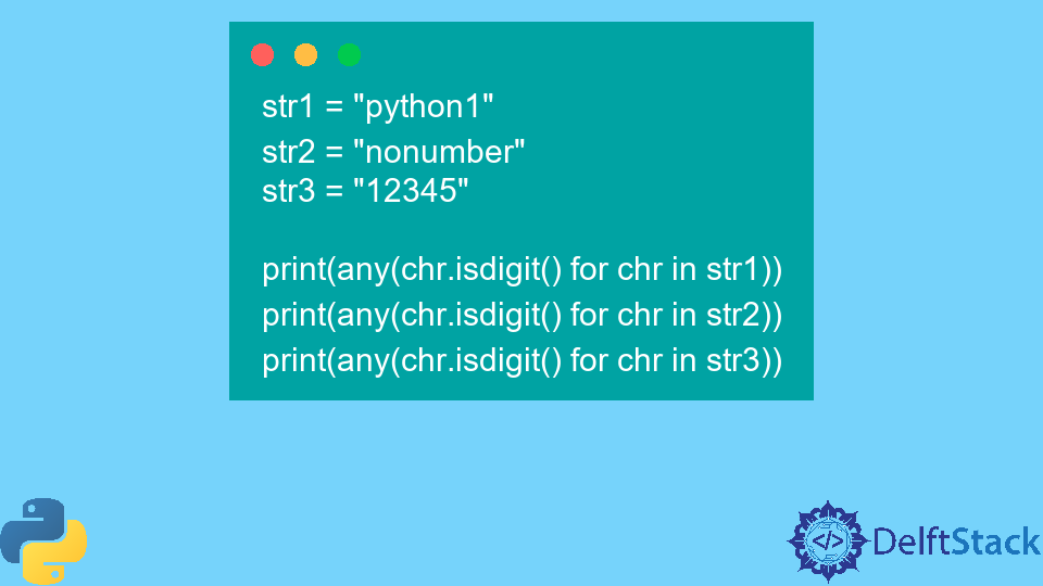 Check a String Contains a Number in Python