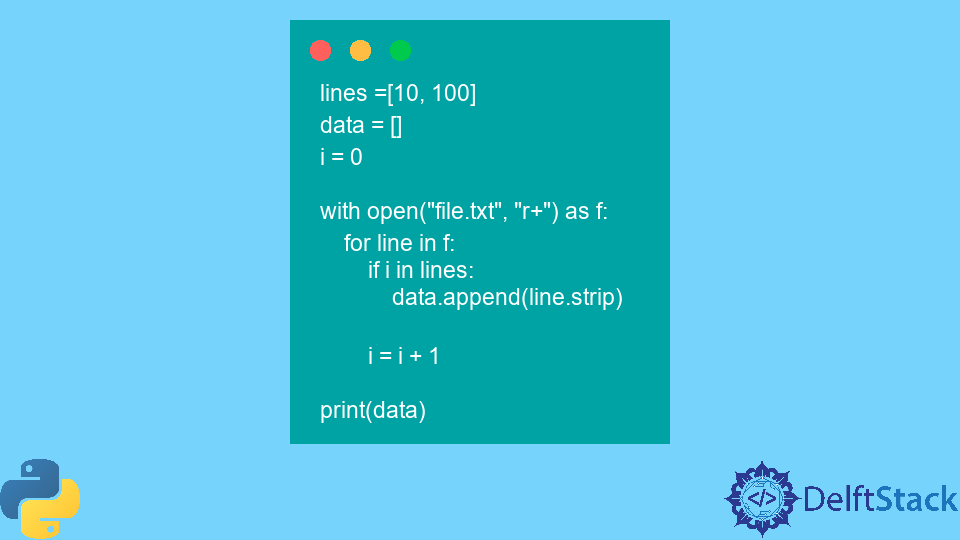 Read Specific Lines From a File in Python