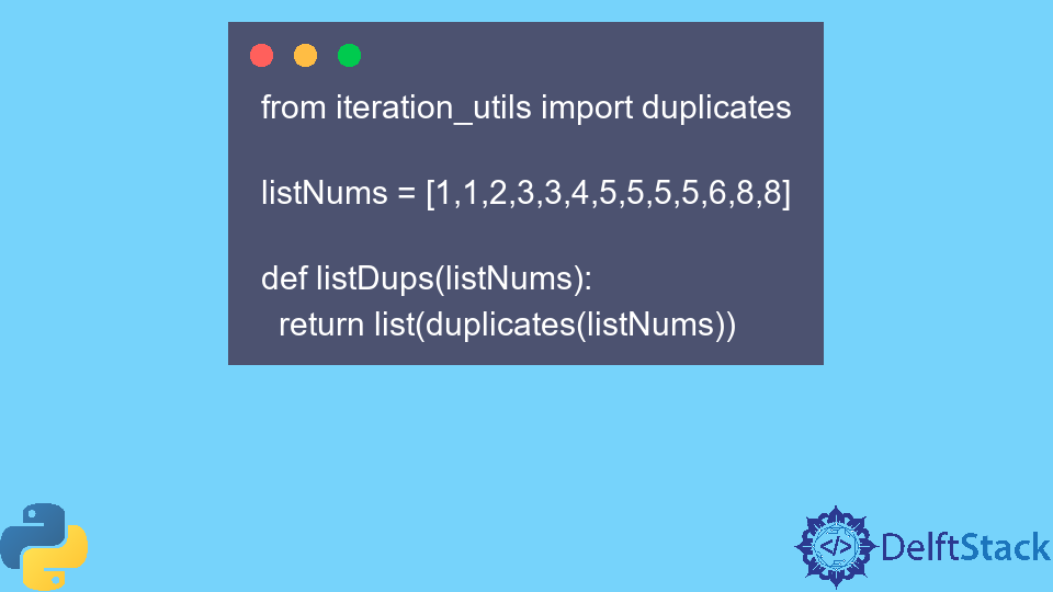 Find Duplicates in a List in Python
