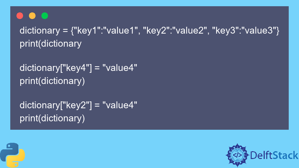 Add Key to a Dictionary in Python