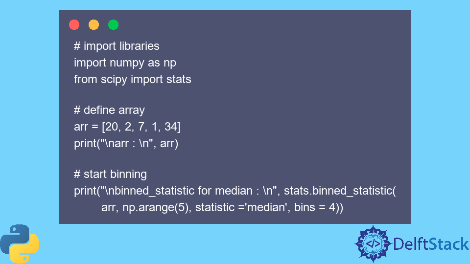 Bin Data Using SciPy, NumPy and Pandas in Python