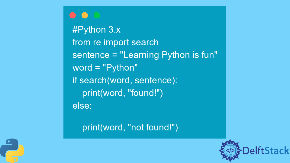 Check if a Word Exists in a String in Python