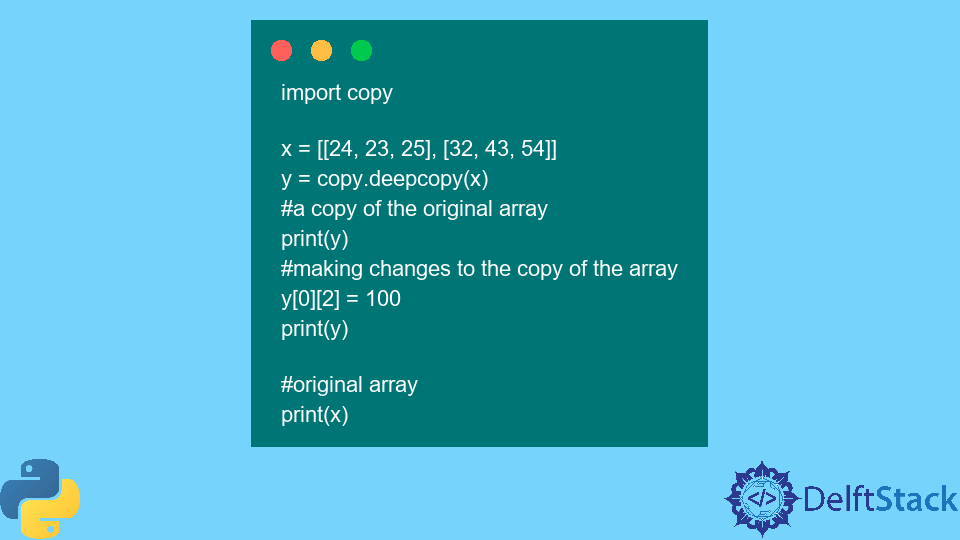 Copy a 2D Array in Python