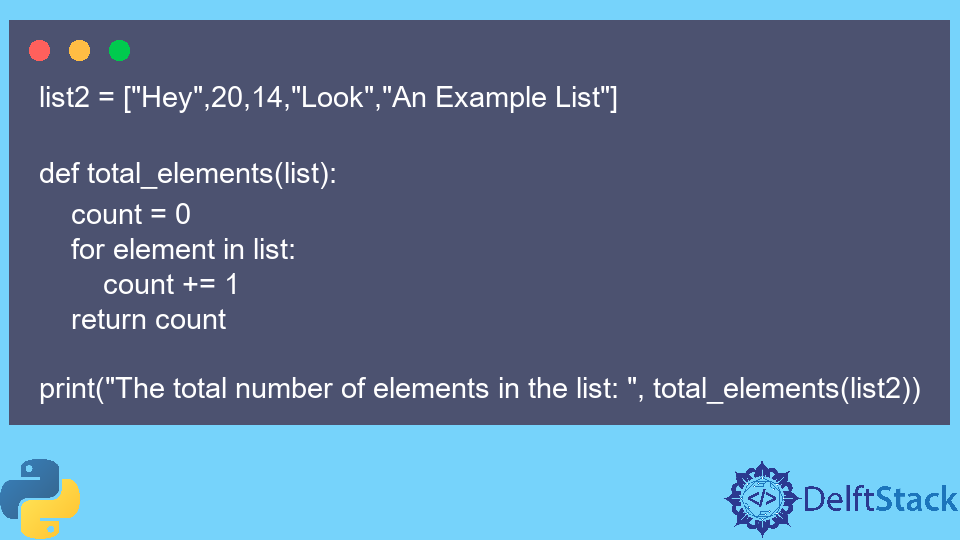 Python 中計算列表中元素的數量